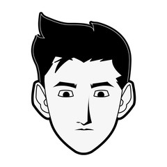Young man cartoon icon vector illustration graphic design