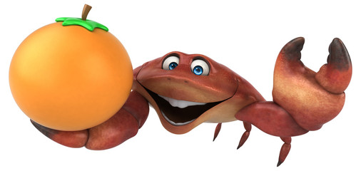 Fun crab - 3D Illustration