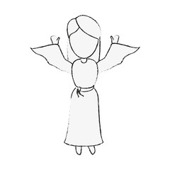 Virgin mary cartoon icon vector illustration graphic design