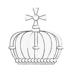 queen crown with cross icon vector illustration graphic design