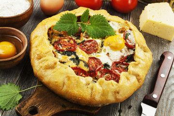 Galette with nettle
