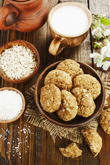 Oatmeal cookies with coconut