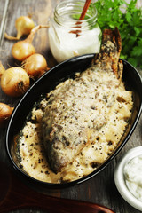  Fish in sour cream sauce
