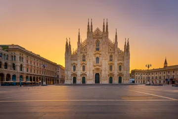 Crédence de cuisine en verre imprimé Monument Duomo cathédrale gothique Milan