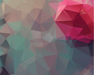 Multicolor purple, pink polygonal illustration, which consist of triangles. Geometric background