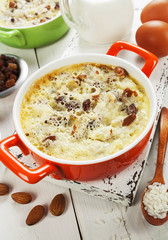 Rice pudding with raisin