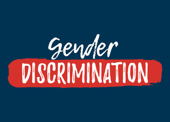 Gender Discrimination label. Font with Brush. Equal Rights Badges. Vector illustration icon