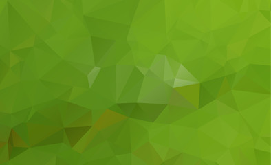 Fototapeta na wymiar Abstract green which consist of triangles. Geometric background in Origami style with gradient. Triangular design for your business.