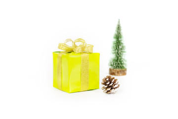 A white background of Christmas present.
Indoor shooting