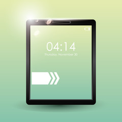 Fototapeta premium Tablet mobile technology icon vector illustration graphic