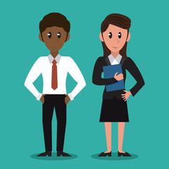Business partners cartoon vector illustration graphic design