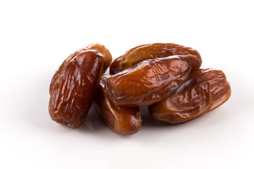Dates fruits isolated on white background
