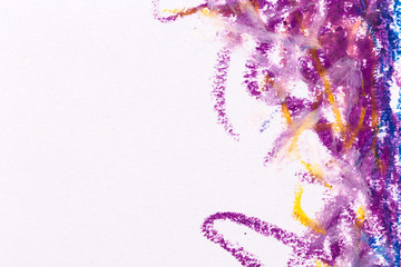 crayons blue purple frame