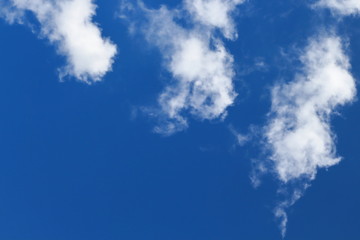 Blue skies and white clouds are beautifully patterned.
