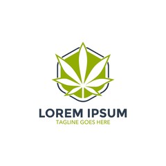 medical cannabis logo. vector. editable