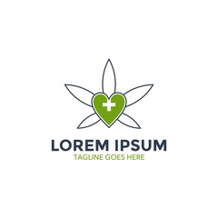 medical cannabis logo. vector. editable