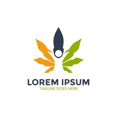 medical cannabis logo. vector. editable