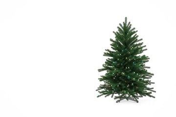 Christmas tree on white background. 3D Render