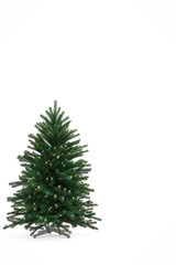 Christmas tree on white background. 3D Render