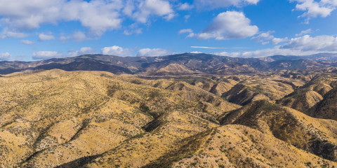 Endless hills of southern California's valleys and canyons.