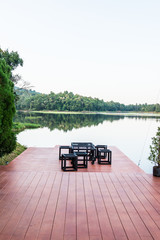 Landscape view of Mae Jok Luang reservoir