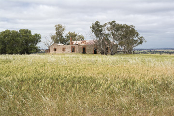Fototapeta na wymiar Old Disused Homestead Ruins, Sandergrove, South Australia. Fleurieu Peninsula