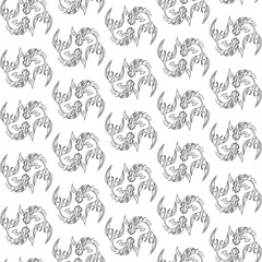 Seamless pattern image fishes Vector illustration