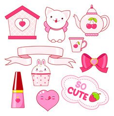 Cute little princess sticker collection