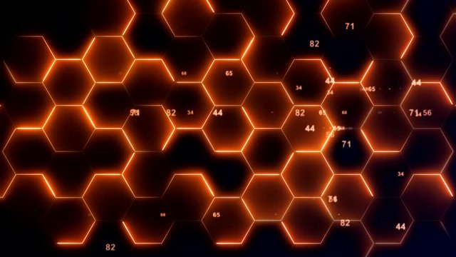 Abstract blue hexagon communication technology