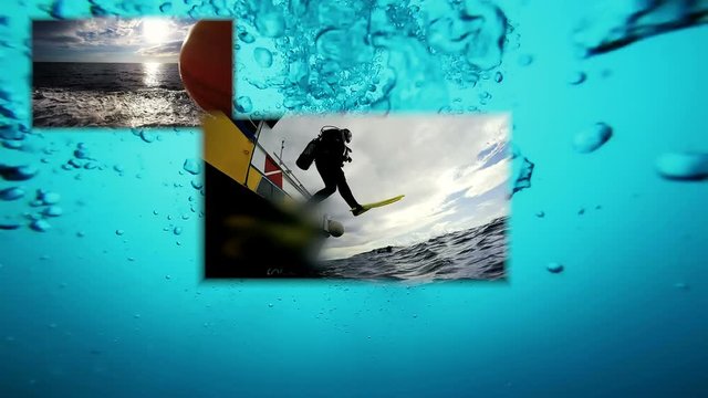 Scuba Diving Conceptual Multi Screen Video