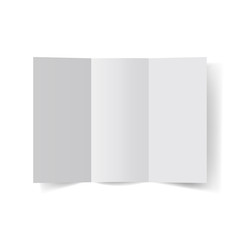 Blank A4 brochure mockup - top view. Vector illustration