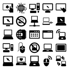 Set of 25 pc filled icons