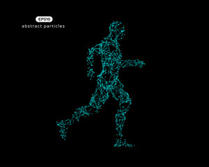 Fototapeta na wymiar Vector illustration of running man.