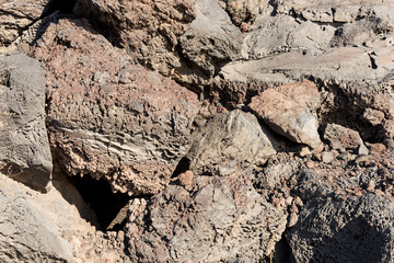 Closeup of bright basalt Stone, natural stone background