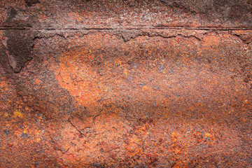 Rusty metal texture or rusty metal background for interior design business. exterior decoration and industrial construction idea concept. Rusty metal is caused by moisture in the air.