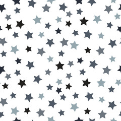 Star seamless pattern. Modern colorful background. Chaotic elements. Abstract geometric shape texture. Effect of sky. Design template for wallpaper,wrapping, textile. Vector Illustration