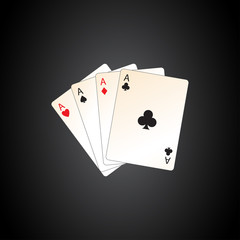 Poker aces and symbols.