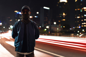 Obraz premium Hacker on the street