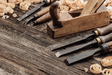 Old carving and woodworking tools