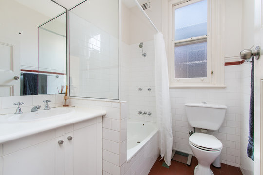 Spacious bathroom, clean, beautiful, luxurious, bright room