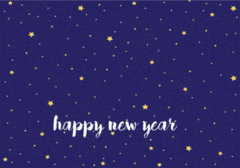happy new year in blue background