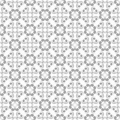 Gray seamless pattern on white background