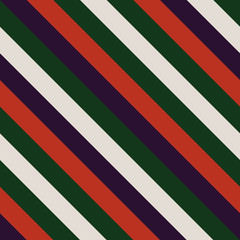 Christmas Diagonal Striped Seamless Pattern