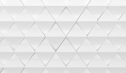 
3D Rendering Of Abstract Plain White Pyramids Background Straight View