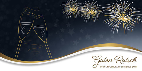 Silvester Sektglas - Himmel DE