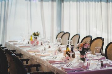 Wedding decoration with flowers