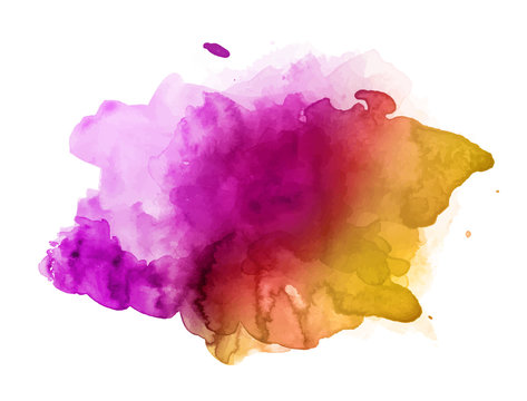 Beautiful colorful watercolor stain vector