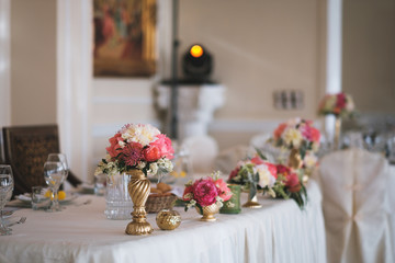 Wedding decoration with flowers
