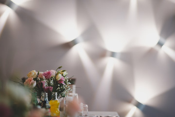 Wedding decoration with flowers