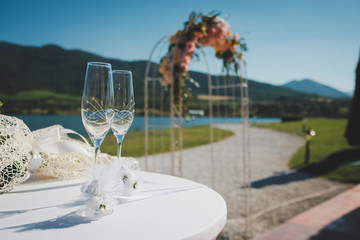 Wedding decoration with flowers